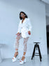 Flitter skirt "POWDER A01" - WHITE
